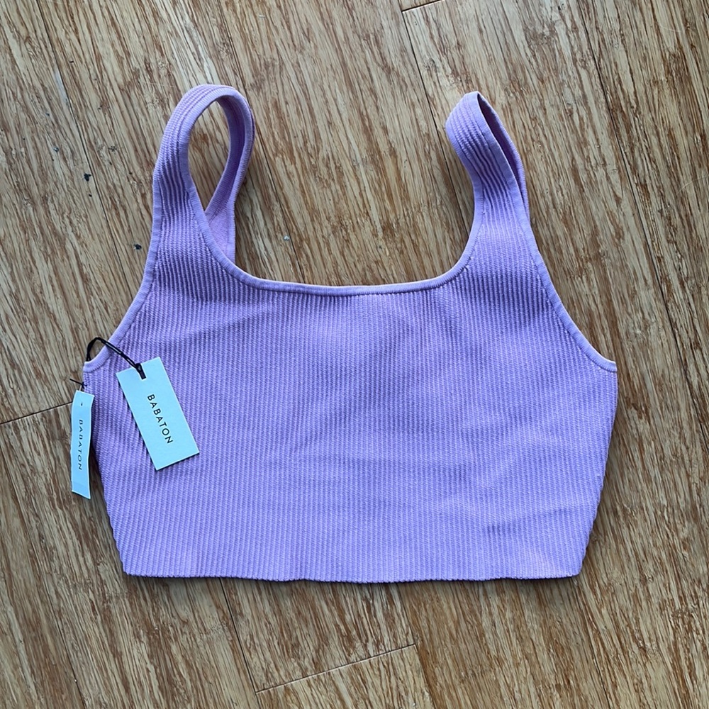NWT Babaton Sculpt Knit Squareneck Cropped Tank